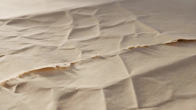 Beige, folded paper, torn edge - Powered by Adobe