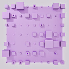 A clean and professional 3D background featuring colorful cubes arranged in a balanced geometric grid on a contrasting color surface.