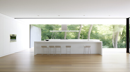 classic and at the same time modern kitchen style with custom-made furniture and light