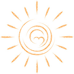 Sonne und Herz, Sonne Logo, Icon