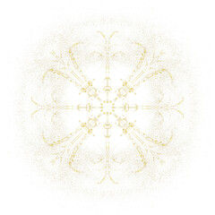 Snow Crystal Ink Mandala – White Shine