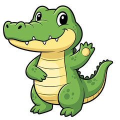 cartoon crocodile with a smile