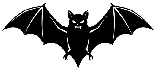vector illustration of cartoon bat with wings