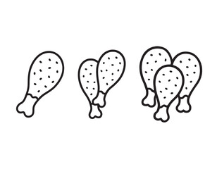 Delicious food doodles for menu design and fun illustrations