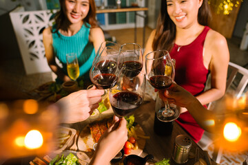 food and Drink, wine red and for a friendly, in a bar or a restaurant 