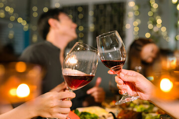 food and Drink, wine red and for a friendly, in a bar or a restaurant 