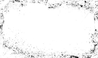 Grunge frame with dust and scratches transparent overlay vector . Abstract grunge dots frame with vintage scratched texture