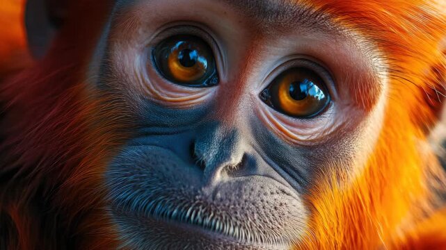 Red Monkey Sad Eyes