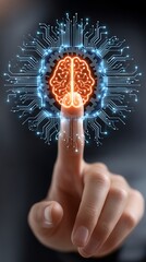 Digital brain interface activated by human touch