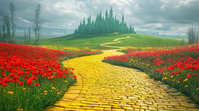 Yellow Brick Road and Wizard of Oz Castle