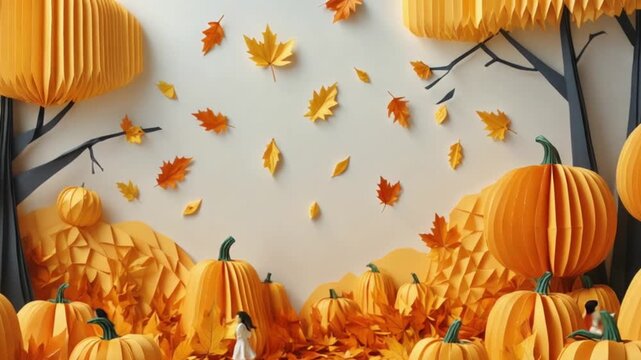 Autumn leaves show season.
halloween