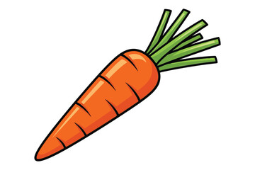 Vector art of a vibrant carrot illustration, perfect for healthy eating and food designs