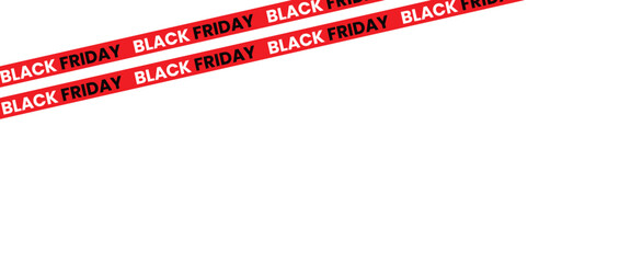 ribbons for black friday sale transparent png or isolated on white background, Crossed ribbons. Big sale. Graphic elements. Vector illustration