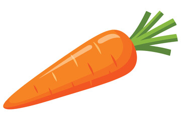 Vector art of vibrant and fresh carrot, a healthy and nutritious vegetable for a balanced diet