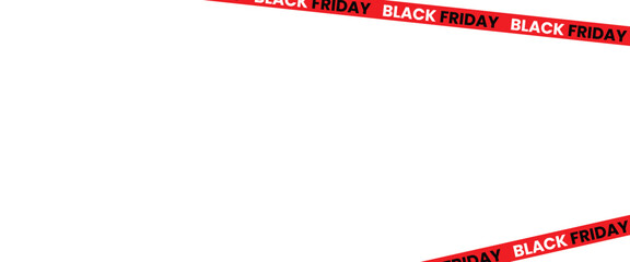 ribbons for black friday sale transparent png or isolated on white background, Crossed ribbons. Big sale. Graphic elements. Vector illustration