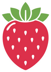 Obraz premium Stylized Strawberry Vector Illustration