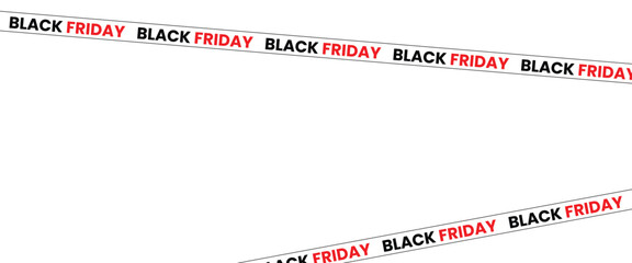 ribbons for black friday sale transparent png or isolated on white background, Crossed ribbons. Big sale. Graphic elements. Vector illustration