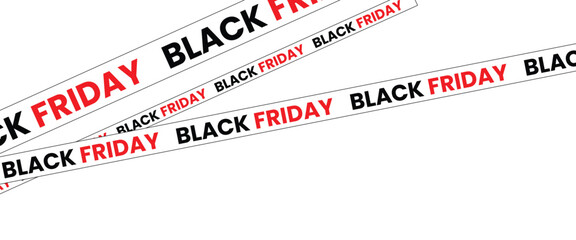 ribbons for black friday sale transparent png or isolated on white background, Crossed ribbons. Big sale. Graphic elements. Vector illustration