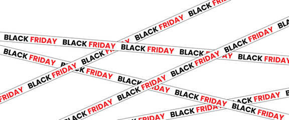 ribbons for black friday sale transparent png or isolated on white background, Crossed ribbons. Big sale. Graphic elements. Vector illustration
