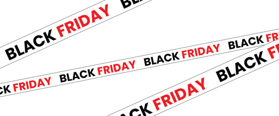 ribbons for black friday sale transparent png or isolated on white background, Crossed ribbons. Big sale. Graphic elements. Vector illustration