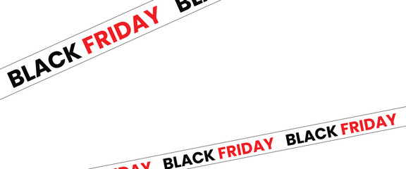 ribbons for black friday sale transparent png or isolated on white background, Crossed ribbons. Big sale. Graphic elements. Vector illustration