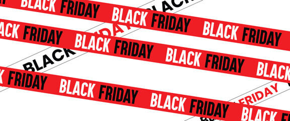 ribbons for black friday sale transparent png or isolated on white background, Crossed ribbons. Big sale. Graphic elements. Vector illustration