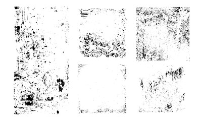 Obraz premium Set of seamless sketch line grunge textures engraving style . Grunge square frame overlays set transparent background texture
