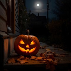 Obraz premium Halloween Pumpkins: A Fun and Frightening Feast