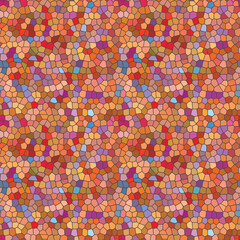 Stained glass - seamless multicolored pattern. Stylish mosaic ornament for design and decorations. Vector clipart.