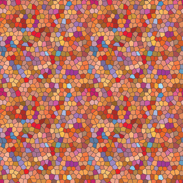 Stained glass - seamless multicolored pattern. Stylish mosaic ornament for design and decorations. Vector clipart.