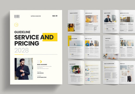 Service and Pricing Guide Template Layout
