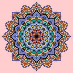 ornamental round lace pattern, Circular pattern in form of mandala, Vintage decorative elements. Oriental pattern, vector illustration. Islam, Arabic, Indian, Moroccan, Spain, Turkish, Pakistan