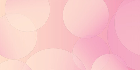 Banner background, pastel colorful, pink and orange gradations, circle abstract background, eps 10
