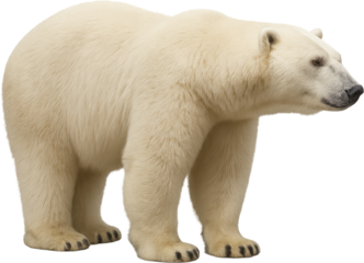 Polar Bear Walking Isolated