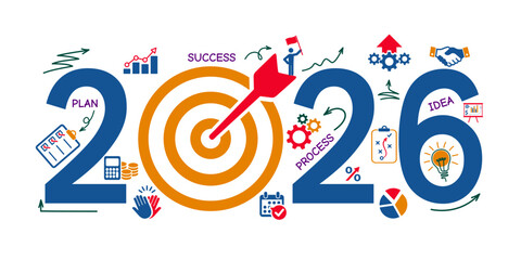 2026 goal plan in New Year, annual business plan for achieving goal and success in 2026 year