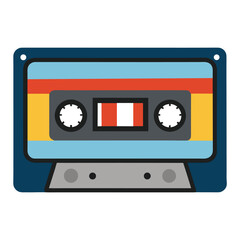 Colorfull aesthetic caset on white background.