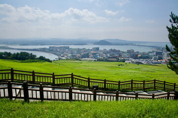 Seongsan Port from Hillside Trail