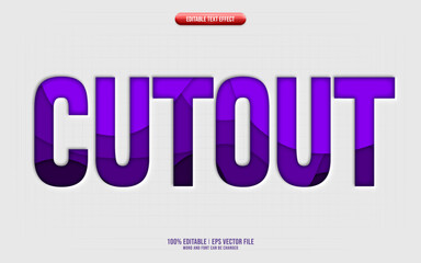 Cutout 3d editable text effect