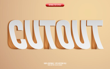 Cutout 3d editable text effect