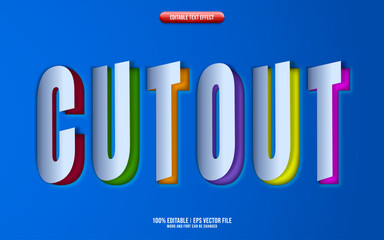 Cutout 3d editable text effect