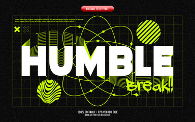 Humble Break Streetwear Style 3D editable text effect