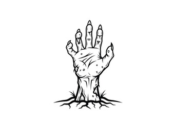 Obraz premium Abstract grayscale image of a hand with rings against a dark black background with pixelated effect