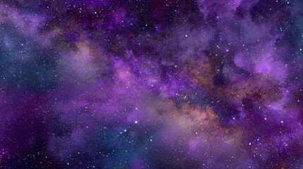 Obraz premium abstract starry Space purple with shining star dust and nebula. Realistic galaxy with milky way and planet background