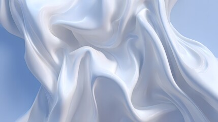 Fototapeta premium Soft white liquid with gentle ripples and subtle blue tones