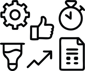 Obraz premium Business Icons set svg