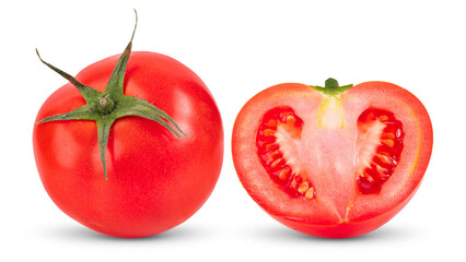 Tomato isolated on transparent png ( image from camera )
