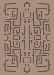 Minimal abstract image for printing. Picture for modern interiors. The picture is painted by hand on a tablet.