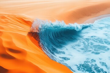 surreal dreams of an ocean spilling into a desert sand dune