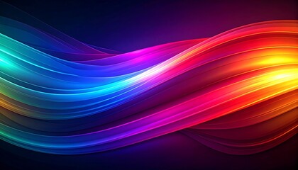 Fototapeta premium Vibrant Abstract Waves - A Colorful and Dynamic Background.
