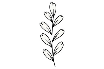 Illustration of a branch with leaves